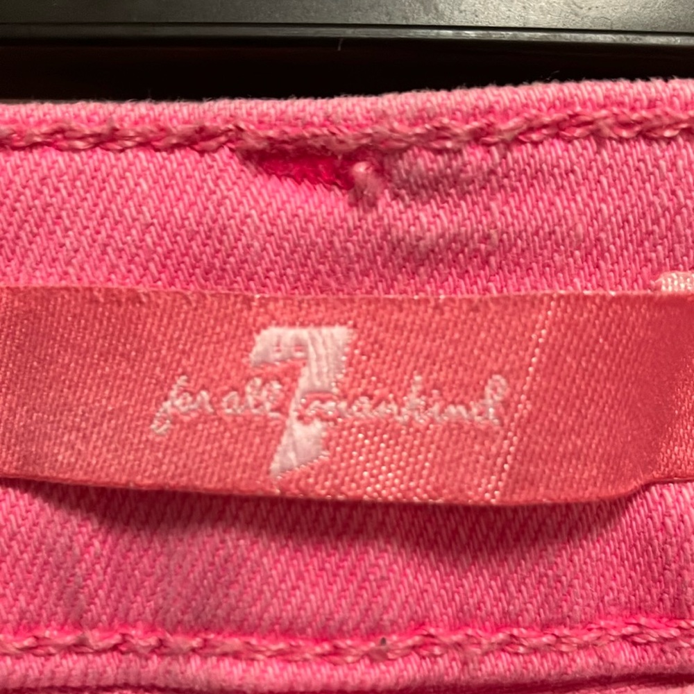 7 For All Mankind Barbie Pink
High Waist Slim Kick Cropped
Flare Jeans Sz 26/25 - Picture 6 of 8